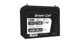 Baterie Green Cell CUBE AGM IP54 12V 75Ah VRLA Gel deep cycle, scuter, cositoare, barca, tractor