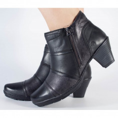 Botine Reflexan negre piele naturala (cod 80220-01) foto