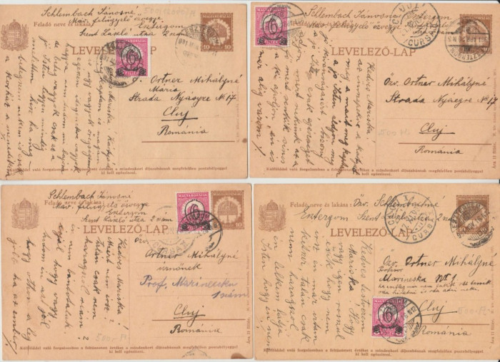 1931 Intreguri postale unguresti la Cluj, Kolozsvar, Ortner Mih&aacute;lyn&eacute;