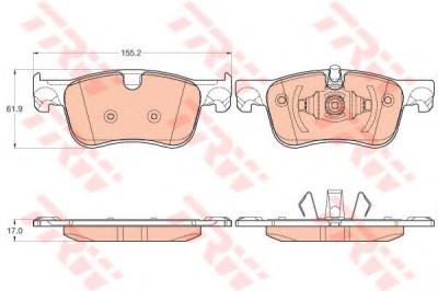 Set placute frana,frana disc CITROEN C4 Grand Picasso II (2013 - 2016) TRW GDB2062 foto
