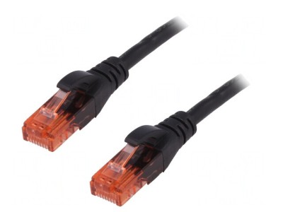 Patch cord U/UTP Cat6 PVC Negru 2m foto