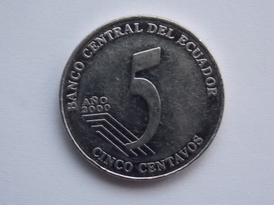 5 CENTAVOS 2000 ECUADOR foto