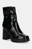 Answear Lab botine femei, culoarea negru, cu toc drept, izolare usoara