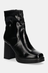 Answear Lab botine femei, culoarea negru, cu toc drept, izolare usoara