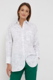 Cumpara ieftin PS Paul Smith camasa din bumbac femei, culoarea alb, cu guler clasic, relaxed