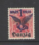 Danzig &ndash; 1 Mark, supratipar albastru cu vultur &ndash; obliterat -A68
