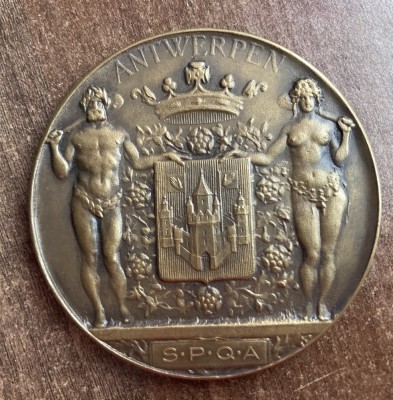 QW19 25 - Medalie - tematica istorie - Belgia - Antwerpen -SPQA foto
