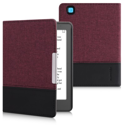 Husa pentru Kobo Aura Edition 2, Kwmobile, Rosu/Negru, Textil, 41182.10 foto