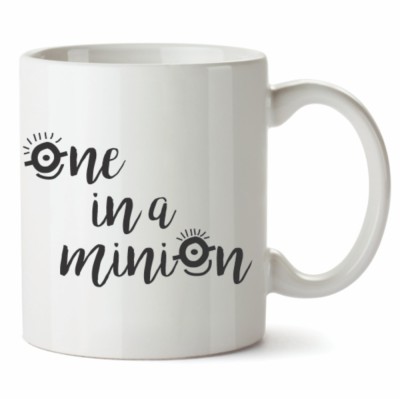 Cana alba personalizata One In A Minion, INOVATIX&amp;reg;. 330ml foto