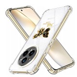Husa antisoc pentru realme 14 pro - airbag tpu, col&Egrave;uri ranforsate- butterfly auriu