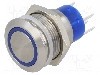 Intrerupator anti-vandalism, (ON)-ON, ?19mm, C&amp;amp;K, ATP19-SL3-712-B0SA-03Q foto