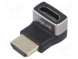 Adaptor HDMI 2.1 LOGILINK unghi 270&deg; negru aurit