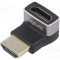 Adaptor HDMI 2.1 LOGILINK unghi 270&deg; negru aurit