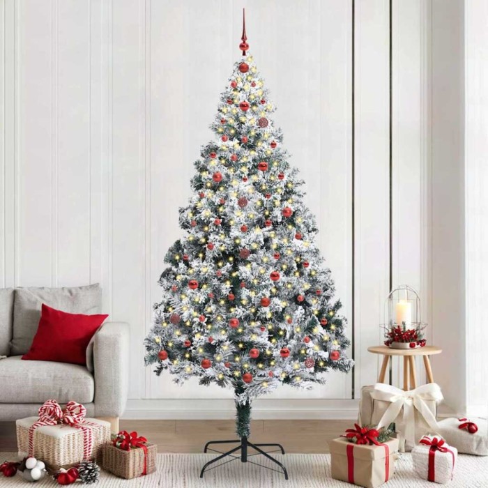 vidaXL Brad de Crăciun artificial Verde 240 cm PVC și Oțel și Plastic 3396980