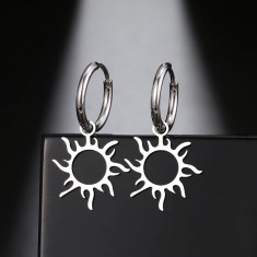 Cercei din inox Argintiu cu Tortita SOARE N3416