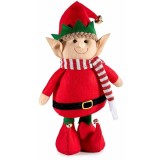 Figurina Elf Craciun textil multicolor II cm 19 x 14,5 x 34 H