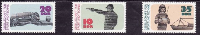 C5385 - Germania Democrata 1977 - sport si tehnica 3v.neuzat,perfecta stare