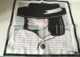 * Batista marca Lehner Elvetia, imprimata cu profil femeie, bumbac 100%, 36x36cm, Marime universala
