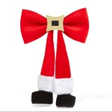 Decorațiune de Crăciun - fundiță cu cataramă cu sclipici - 25 x 40 cm