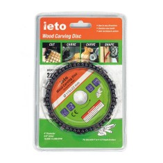 Set 5 discuri cu lant 110 mm pentru polizor unghiular, sculptare lemn