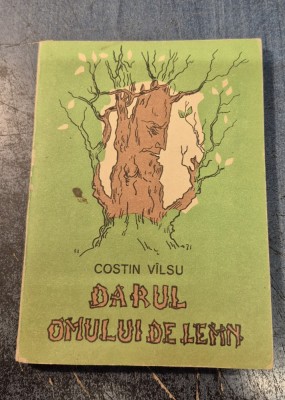 Darul omului de lemn Costin Vilsu cu autograf foto