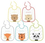 Set bavete din bumbac cu interior impermeabil, 5 bucati, Baby Nova