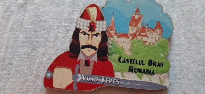 XG Magnet frigider - tematica Romania- Castelul Bran Dracula 1 foto