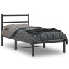 VidaXL Cadru pat metalic cu tăblie, negru, 90x200 cm 355358