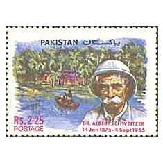 Pakistan 1975 - Albert Schweitzer, neuzata