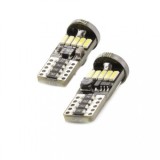 Set 2 Becuri LED Auto T10 W5W, 150lm, 12V, 3W, Alb, Canbus, Interior/Portbagaj