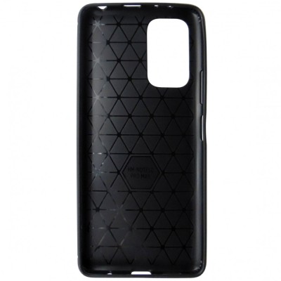Husa tip capac spate Carbon silicon neagra pentru Xiaomi Redmi Note 10 Pro, Note 10 Pro Max foto