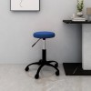 VidaXL Scaun de birou pivotant, albastru, catifea