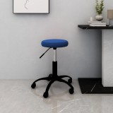 VidaXL Scaun de birou pivotant, albastru, catifea