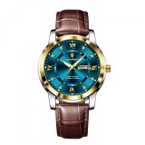 Ceas barbatesc Poedagar Cronograf Elegant Casual Data Calendar Piele