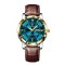 Ceas barbatesc Poedagar Cronograf Elegant Casual Data Calendar Piele