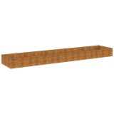 Cumpara ieftin Strat inaltat de gradina, 482x100x36 cm, otel corten