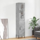 VidaXL Dulap &icirc;nalt, gri beton, 34,5x34x180 cm, lemn prelucrat
