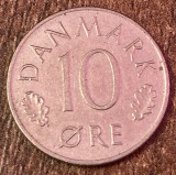 C50 - Moneda foarte veche - Danemarca - 10 ore - 1976