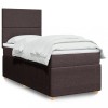 VidaXL Pat box spring cu saltea, maro &icirc;nchis, 90x190 cm, textil 3291907