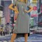 P770RR-18 Rochie casual tip tricou cu crapaturi