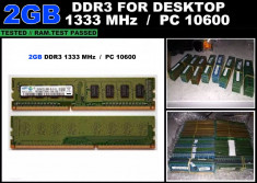 Memorie RAM DDR3 Calculator 2GB PC3-10600 1333MHz non-ECC CL9 foto