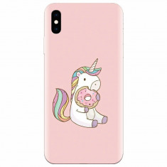 Husa silicon pentru Apple Iphone XS Max, Unicorn Donuts