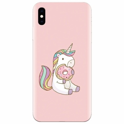 Husa silicon pentru Apple Iphone XS, Unicorn Donuts foto