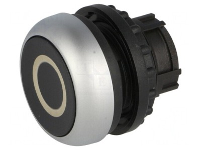 Comutator 22mm Negru cu Acționare prin Apăsare foto