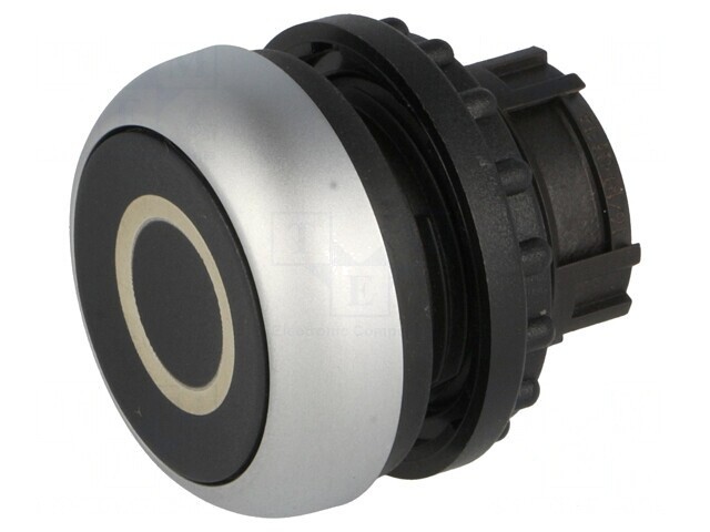 Comutator 22mm Negru cu Acționare prin Apăsare