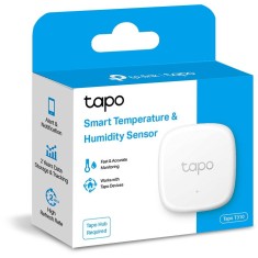Senzor smart de temperatura si umiditate, necesita hub Tapo H100 pentru functionare, programare prin smartphone aplicatia Tapo, 1 x baterii CR2450, Wi