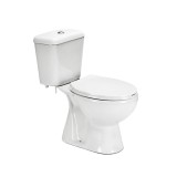 Cumpara ieftin Toaletă monobloc Cleano cu evacuare inferioară și scaun