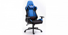 Scaun Dark Gamer cu perna pentru gat ?i talie #blue-black foto