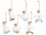 Cumpara ieftin Set 6 ornamente brad Craciun sticla transparenta 4x6 cm