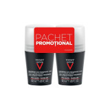 Pachet Deodorant roll-on Homme control extrem, eficacitate 72h, 50 ml, Vichy, 1+1-50%